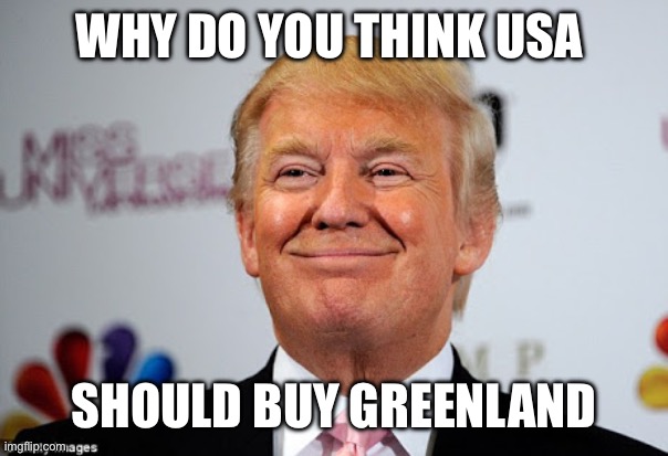 Donald trump approves | WHY DO YOU THINK USA SHOULD BUY GREENLAND | image tagged in donald trump approves | made w/ Imgflip meme maker