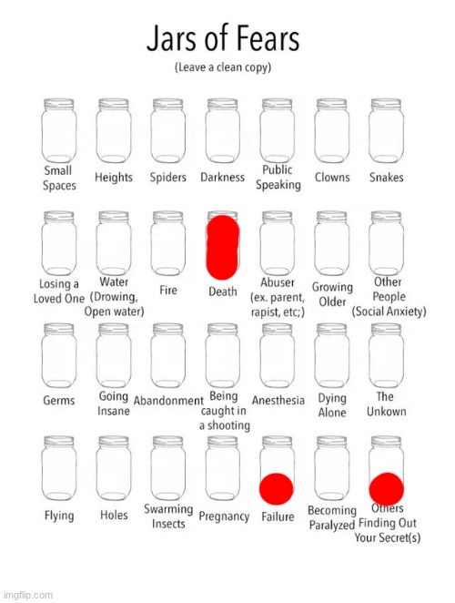 How are most of these things scary to some people | image tagged in jar of fears clear version | made w/ Imgflip meme maker