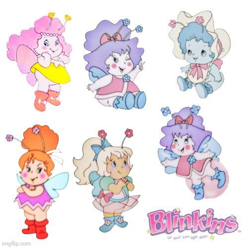 The Blinkins 1986 Characters stickers | image tagged in 1980s | made w/ Imgflip meme maker