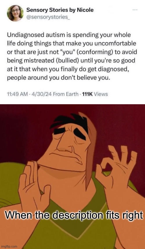 Everything hurts | When the description fits right | image tagged in when x just right,truth hurts,autism,i diagnose you with dead | made w/ Imgflip meme maker