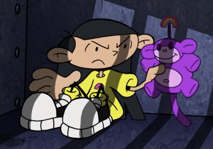 Angry Kuki Sanban with Rainbow Monkey Blank Meme Template