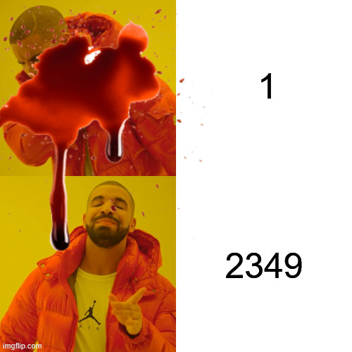 Meme needs a COokkie | 1; 2349 | image tagged in memes,drake hotline bling | made w/ Imgflip meme maker