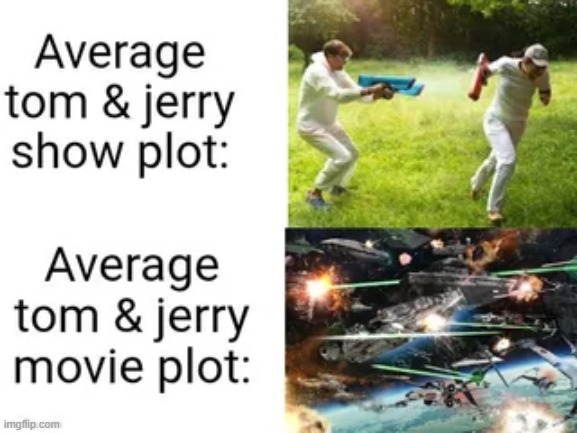 image tagged in tom and jerry,show,movie,plot | made w/ Imgflip meme maker