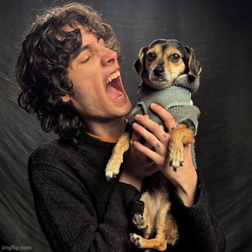 Imma eat this dog | image tagged in sombr | made w/ Imgflip meme maker