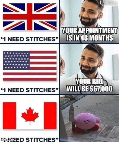 kirby with a knife | image tagged in kirby with a knife,canada,helth | made w/ Imgflip meme maker