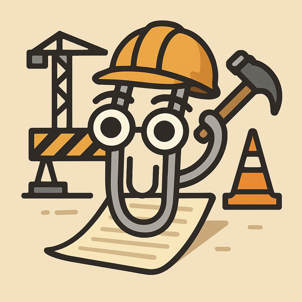 Construction Clippy Blank Meme Template
