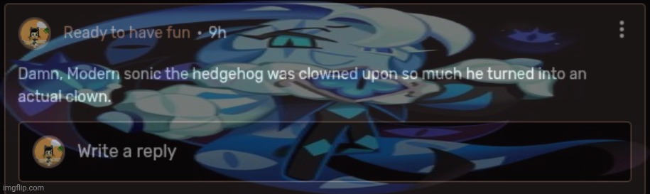 Actual comment I made on the wiki | made w/ Imgflip meme maker