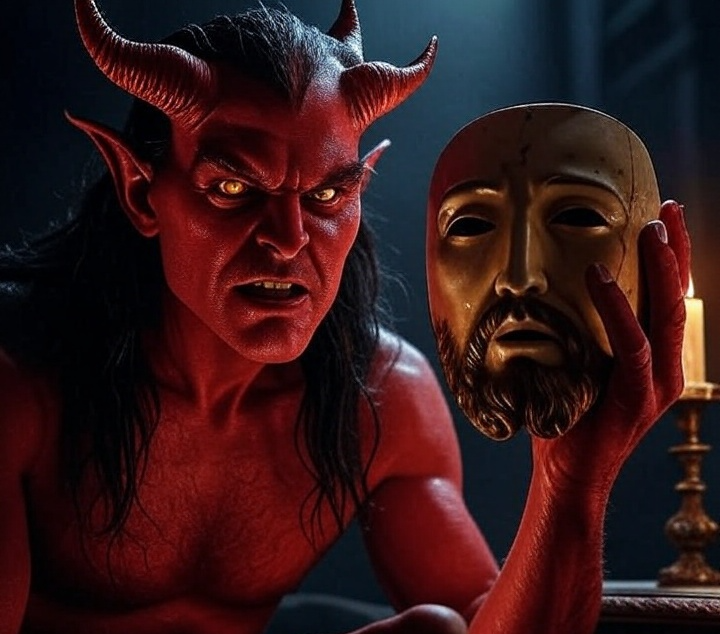 MAGA Satan Demon Evil false Christian White Nationalism Blank Meme Template