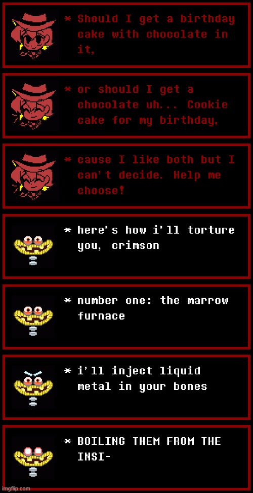 literally the first wubboc and crimson interaction (Undertale #135) | made w/ Imgflip meme maker