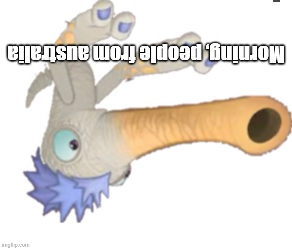 g'day l'e bwam | Morning, people from australia | image tagged in g'day l'e bwam | made w/ Imgflip meme maker