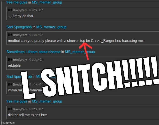 L SNITCH!!!!! | made w/ Imgflip meme maker