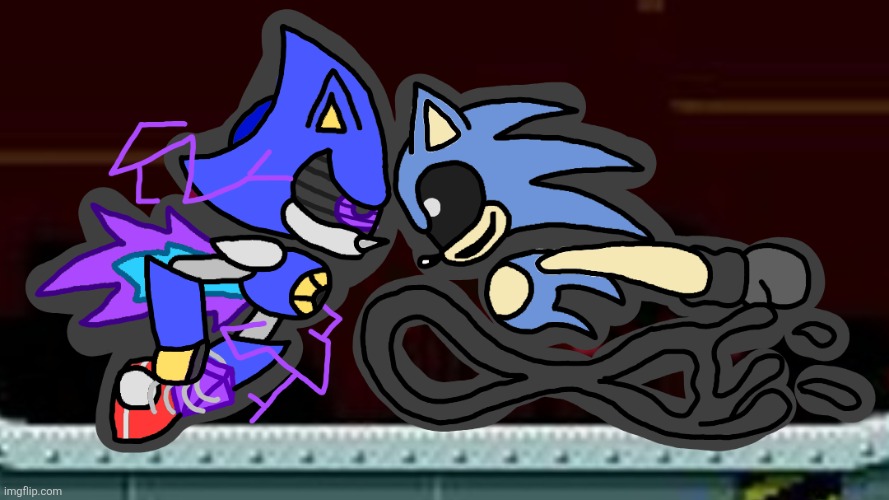 Loki X clashing with an emerald-charged Metal Sonic | made w/ Imgflip meme maker
