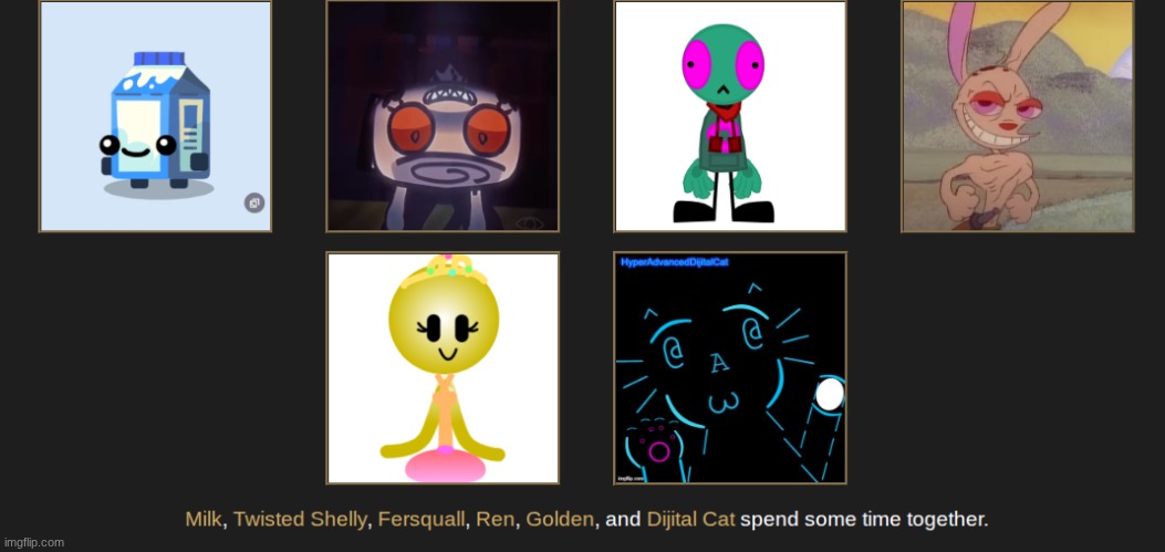 I'm also gonna be posting the characters that have joined from the MSMG if I don't feel lazy | made w/ Imgflip meme maker