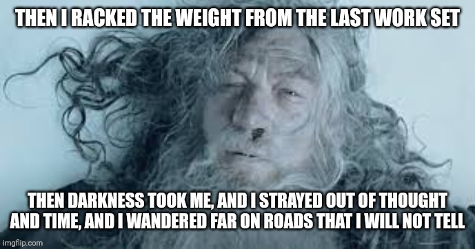 image tagged in gandalf,gym | made w/ Imgflip meme maker