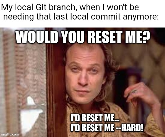 image tagged in silence of the lambs,buffalo bill,hard,buffalo bill silence of the lambs,git reset | made w/ Imgflip meme maker