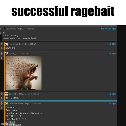 successful ragebait | made w/ Imgflip meme maker