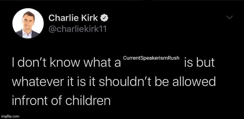 CurrentSpeakerismRush | image tagged in i don't know what | made w/ Imgflip meme maker