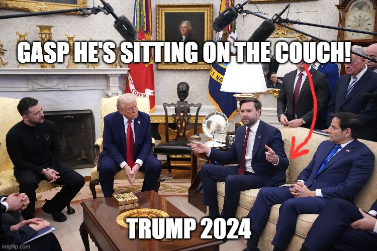 couch riding | GASP HE'S SITTING ON THE COUCH! TRUMP 2024 | image tagged in jd vance,funny,couch,furniture | made w/ Imgflip meme maker