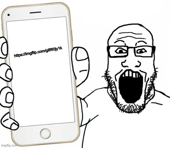 check out this dude's gif | https://imgflip.com/gif/60jy1k | image tagged in soyjak,gif,advertising,music | made w/ Imgflip meme maker