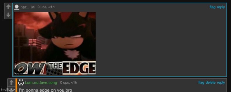 Bro what was I on about | image tagged in lum no comment | made w/ Imgflip meme maker