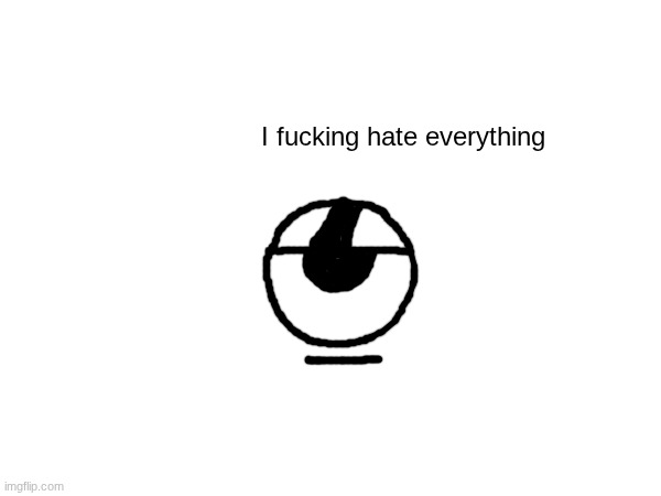 okay edgelord. | I fucking hate everything | made w/ Imgflip meme maker