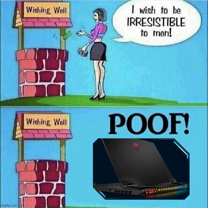 thats an MSI Titan GT-77 HX 13v if I remember so correctly | image tagged in best gift for any male | made w/ Imgflip meme maker