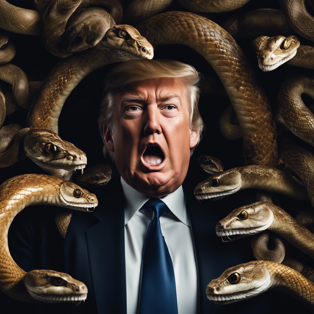 Trump telling big lies to the other snakes. Blank Meme Template