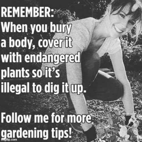 The Happy Murdering Gardner | image tagged in vince vance,memes,gardening,tips,bury,body | made w/ Imgflip meme maker