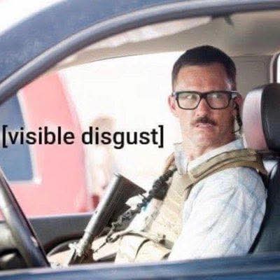 Visible Disgust Blank Meme Template