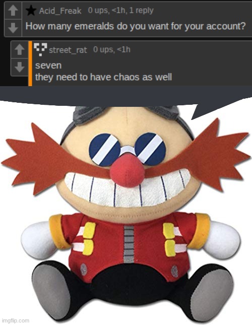 image tagged in eggman plush | made w/ Imgflip meme maker