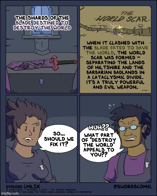image tagged in sword,blade,world,destruction,broken,fix | made w/ Imgflip meme maker