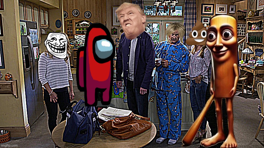 Random house | image tagged in fuller house staredown | made w/ Imgflip meme maker