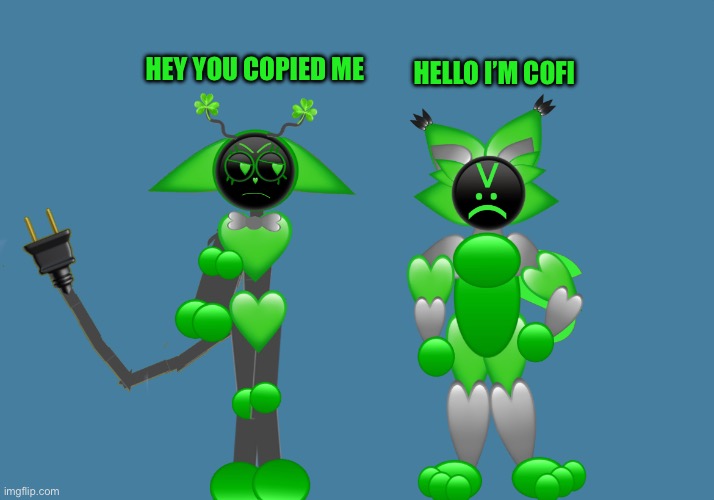 Wall kisser Copied my oc >:( | HEY YOU COPIED ME; HELLO I’M COFI | image tagged in wall kisser,e621,emoji cat,furry,oc,ripoff | made w/ Imgflip meme maker
