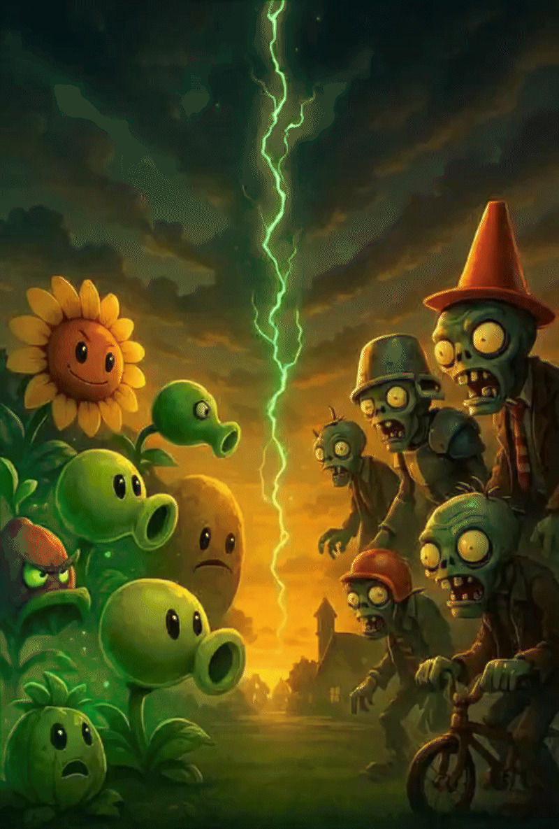 Zombies vs plants Blank Meme Template