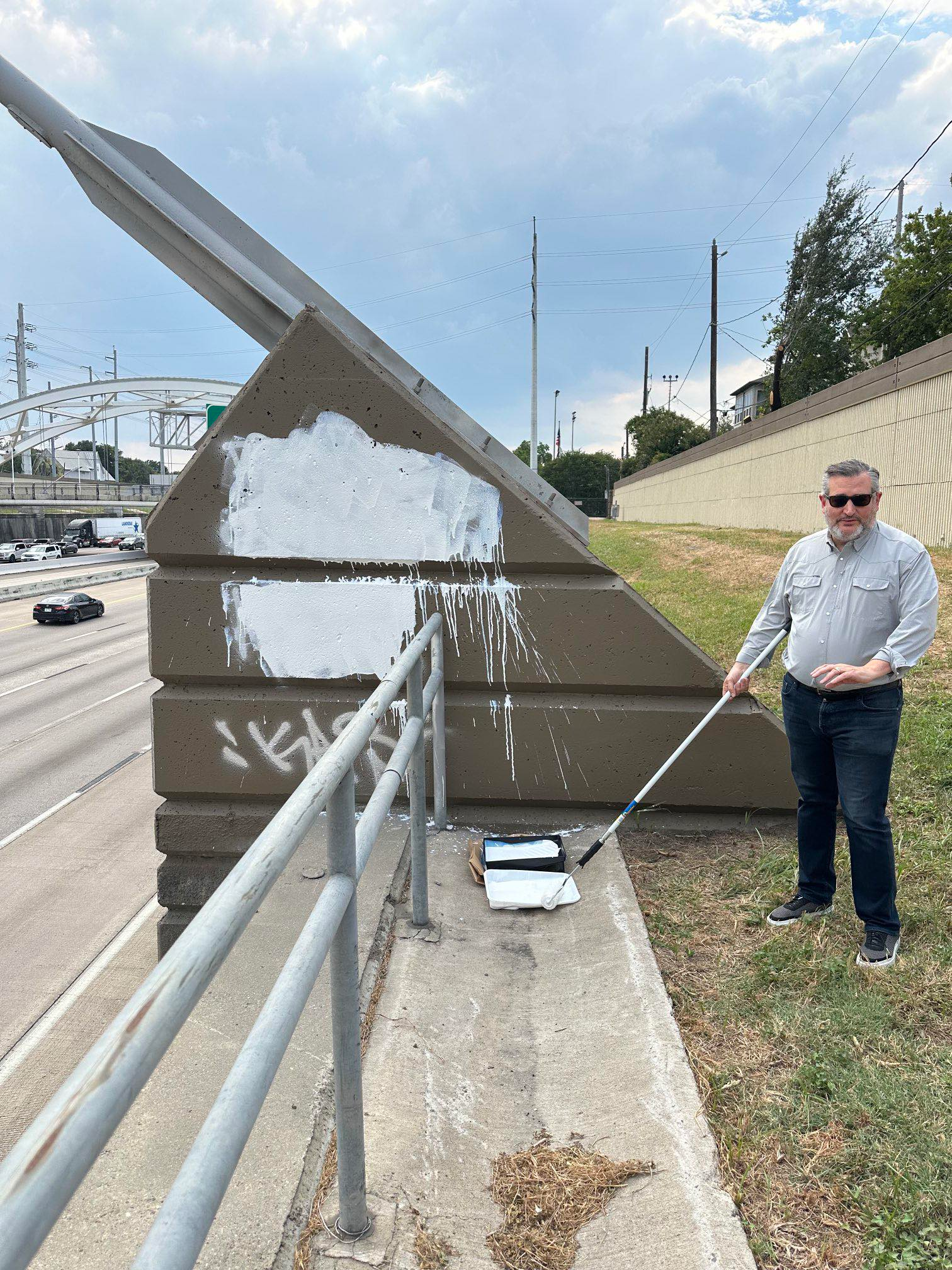 Graffiti on the roadside Blank Meme Template