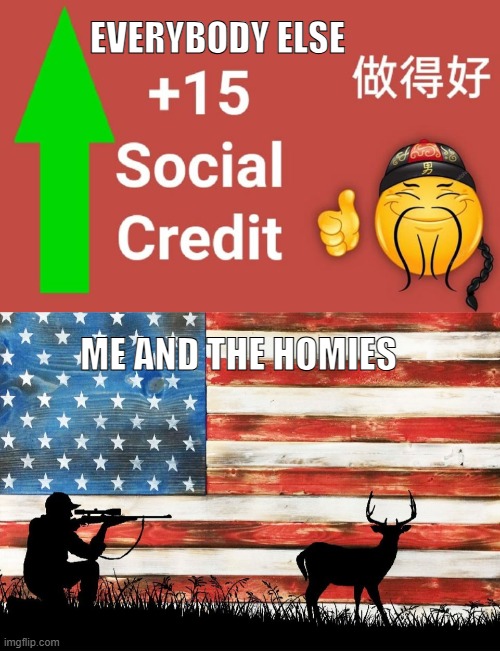 choose wisely | EVERYBODY ELSE; ME AND THE HOMIES | image tagged in freedom,patriotic,usa,hunting season | made w/ Imgflip meme maker