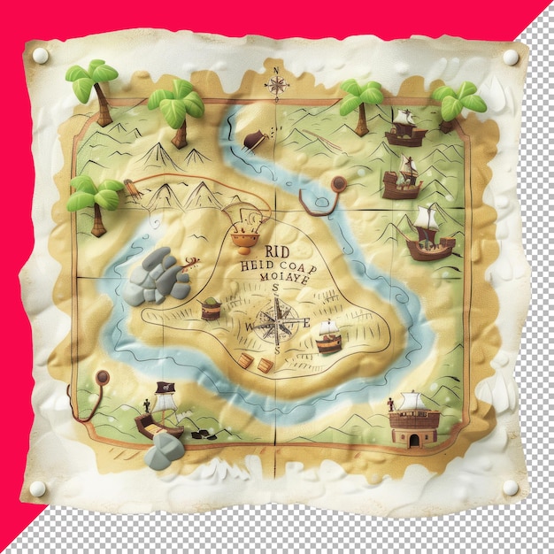 Treasure map Blank Meme Template