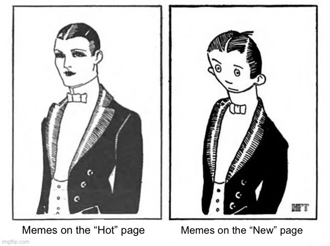 Yeah | Memes on the “New” page; Memes on the “Hot” page | image tagged in imgflip | made w/ Imgflip meme maker
