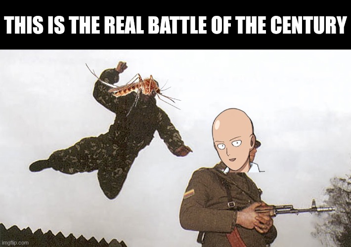 I am not wrong | THIS IS THE REAL BATTLE OF THE CENTURY | image tagged in soldier jump spetznaz | made w/ Imgflip meme maker