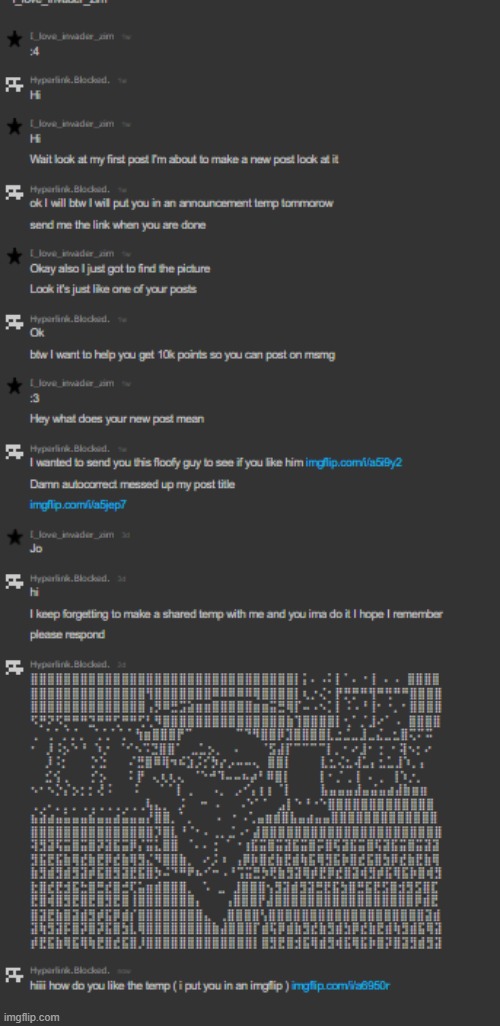 my cousin wanted to be in an "imgflip" as she called it, so i made a shared temp | made w/ Imgflip meme maker