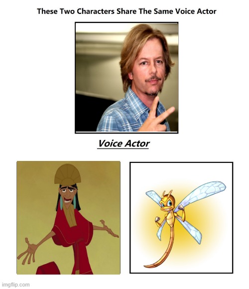David Spade | image tagged in same voice actor,david spade,the legend of spyro a new beginning,spyro,emperor's new groove,disney | made w/ Imgflip meme maker