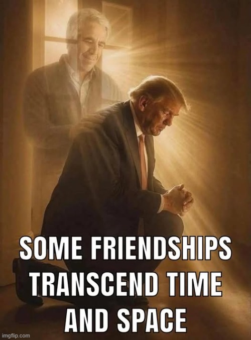 PeDonald man is never alone! | image tagged in trump,donald trump,jeffrey epstein,epstein,nevertrump,trump supporter | made w/ Imgflip meme maker