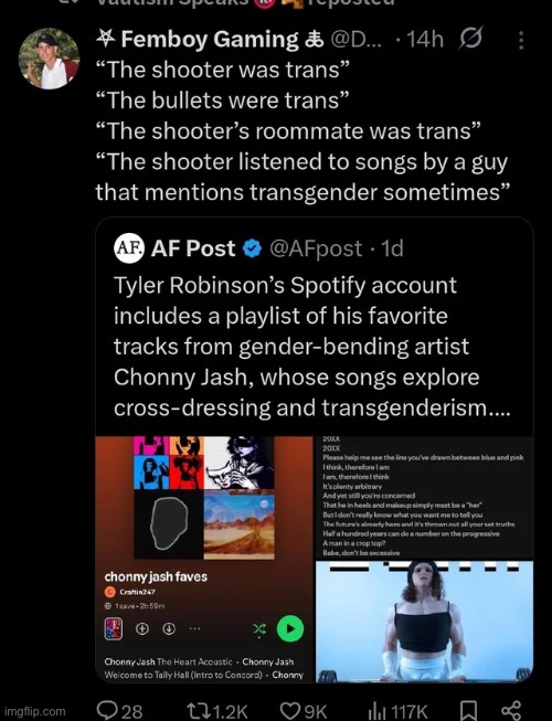 Why are they so desperate to say trans people are somehow involved?? | made w/ Imgflip meme maker