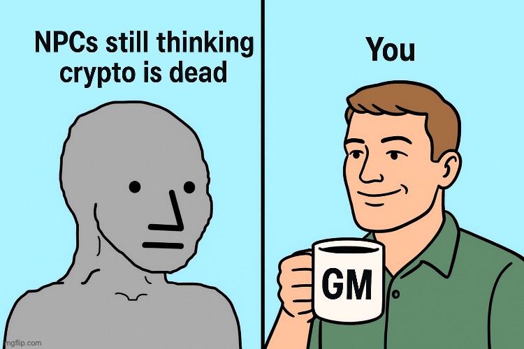 WAKE UP | image tagged in wake up and realize you re already ahead just by being here,crypto,fun,memes | made w/ Imgflip meme maker