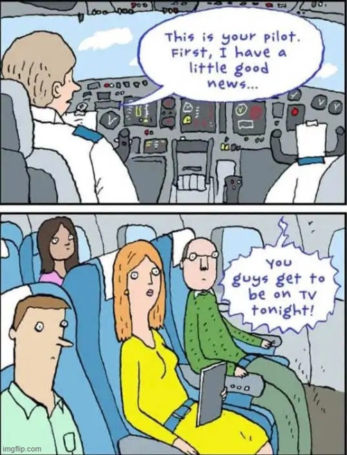 Not exactly what one wants to hear.... | image tagged in dark humor,well that escalated quickly,truth hurts,airplane | made w/ Imgflip meme maker