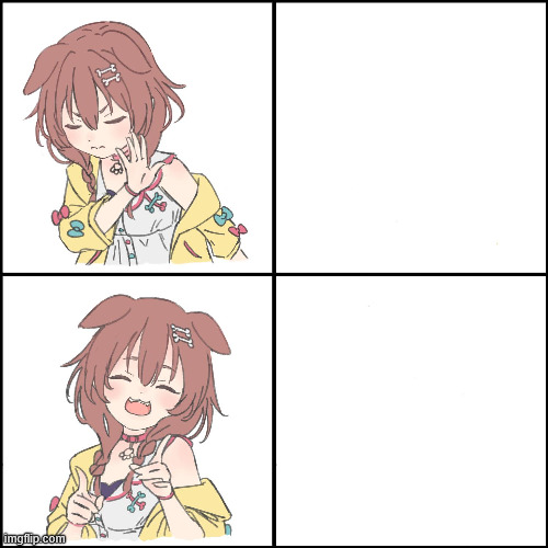 korone drake format | image tagged in korone drake format | made w/ Imgflip meme maker