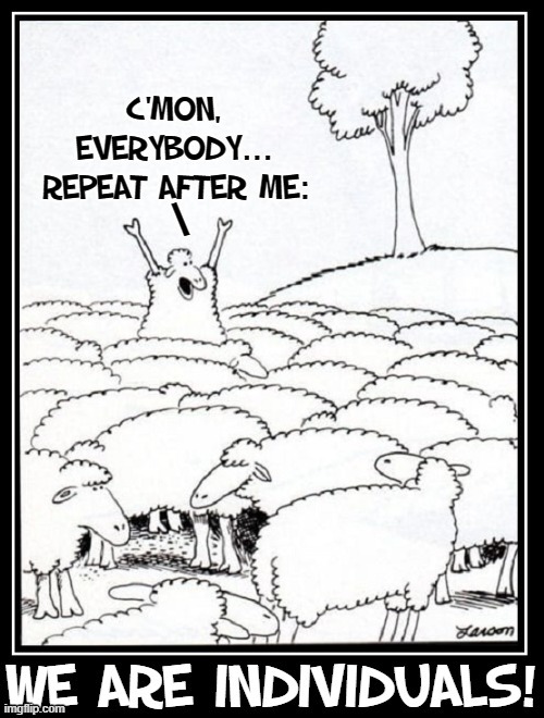 It Just Takes One Sheep to Change the World | image tagged in vince vance,sheep,cartoons,individuals,motivational,demotivationals | made w/ Imgflip meme maker