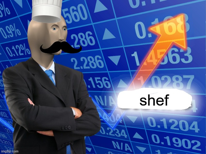 Empty Stonks | shef | image tagged in empty stonks | made w/ Imgflip meme maker