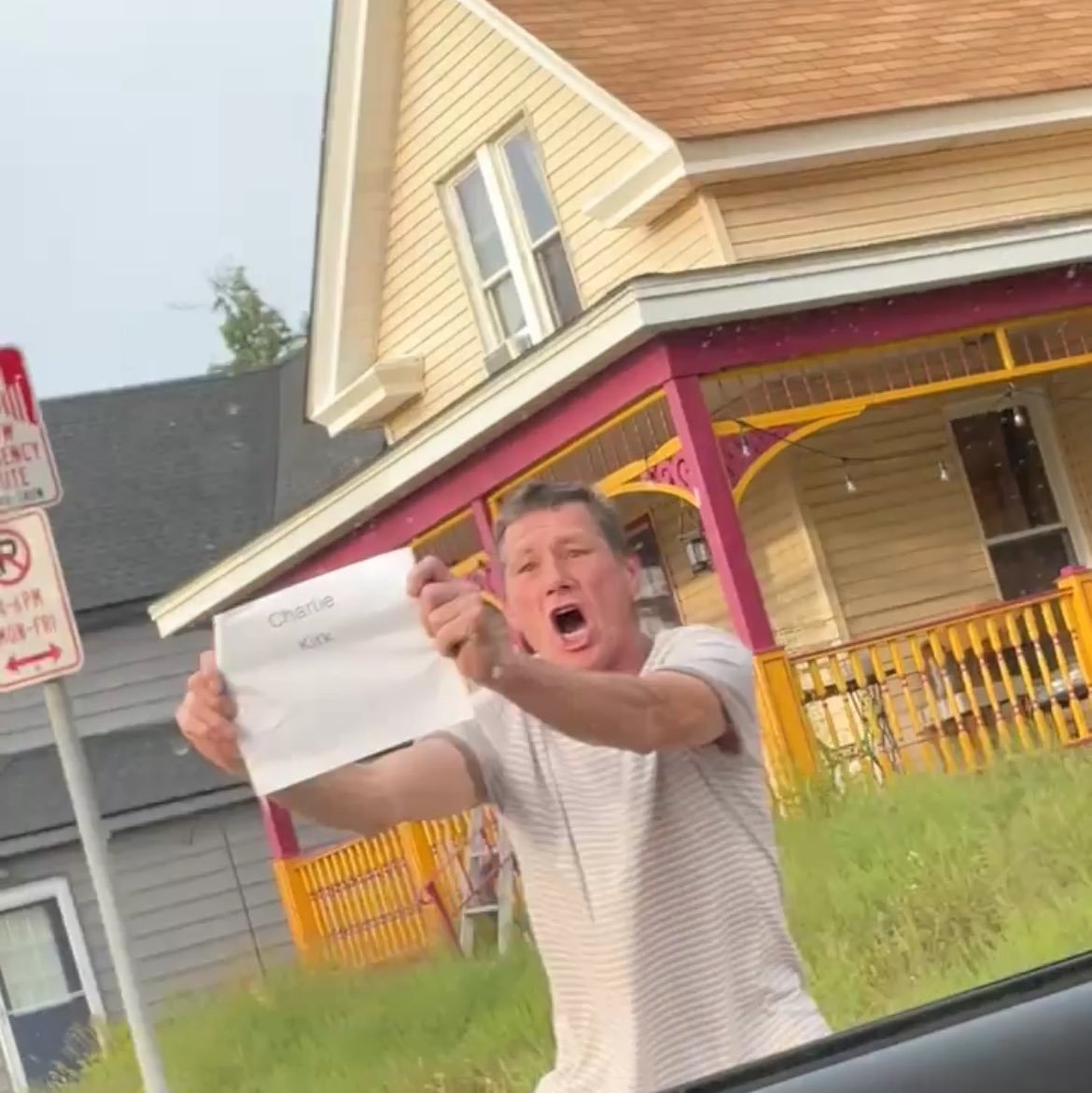 Man Yelling at Traffic Blank Meme Template