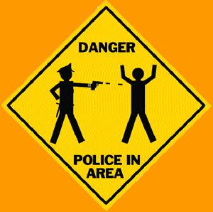 Danger: police in area Blank Meme Template